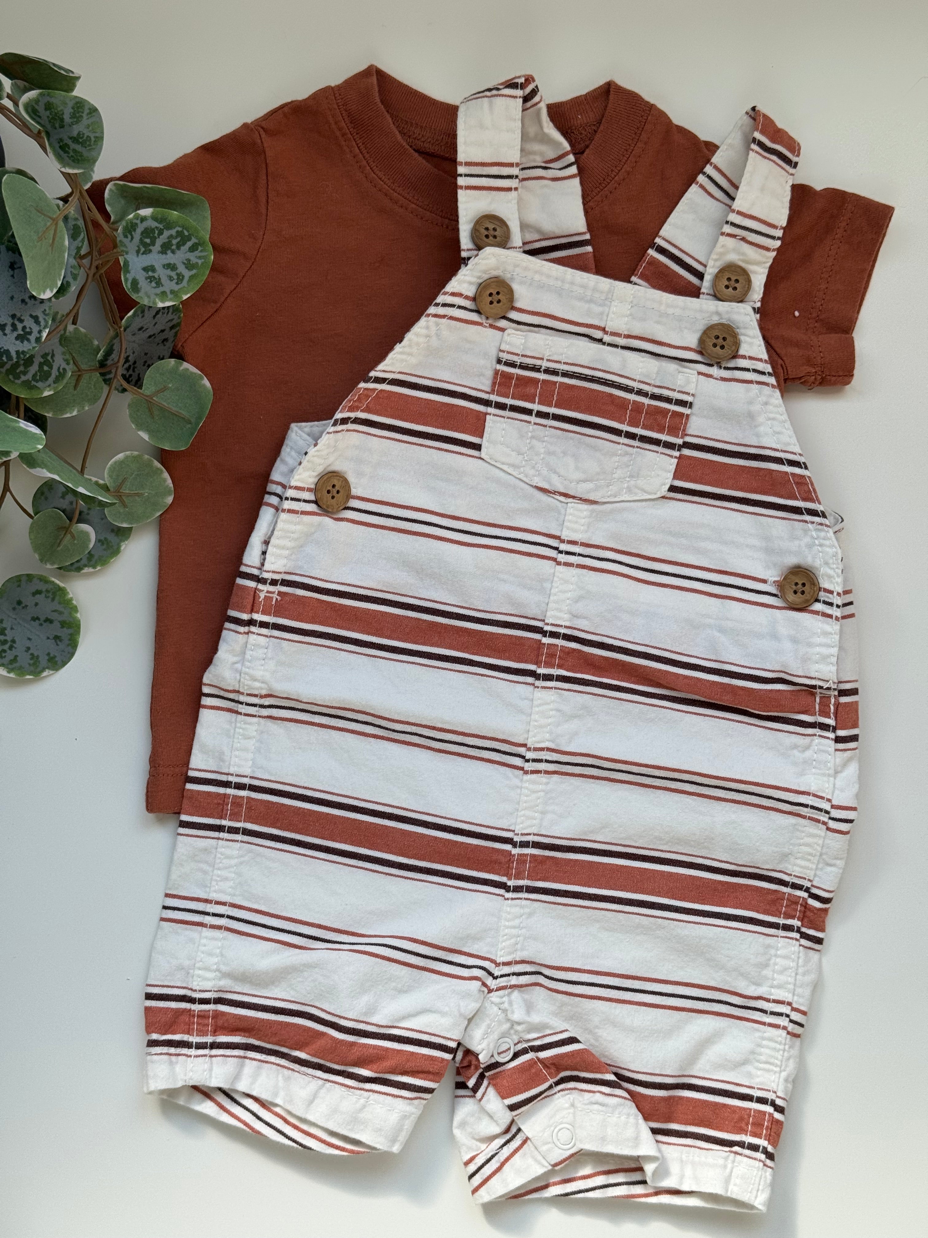 Salopette et t-shirt carters 9 mois